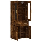 vidaXL Dulap înalt, stejar fumuriu, 69,5x34x180, lemn compozit vidaXL Dulap înalt, stejar fumuriu, 69,5x34x180, lemn compozit
