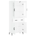 vidaXL Dulap înalt, alb, 69,5x34x180 cm, lemn compozit