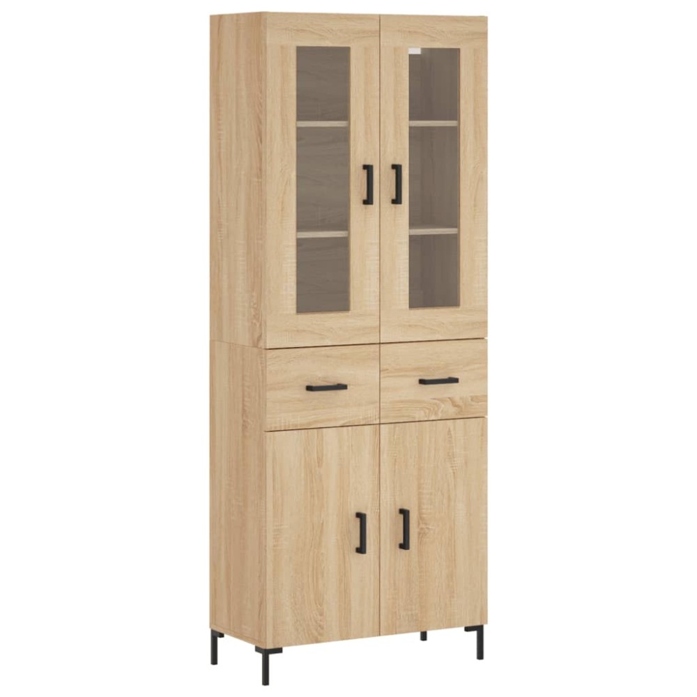 vidaXL Dulap înalt, stejar sonoma, 69,5x34x180 cm, lemn compozit