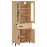 vidaXL Dulap înalt, stejar sonoma, 69,5x34x180 cm, lemn compozit