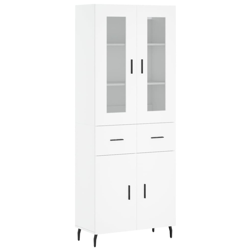 vidaXL Dulap înalt, alb, 69,5x34x180 cm, lemn compozit