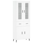 vidaXL Dulap înalt, alb, 69,5x34x180 cm, lemn compozit