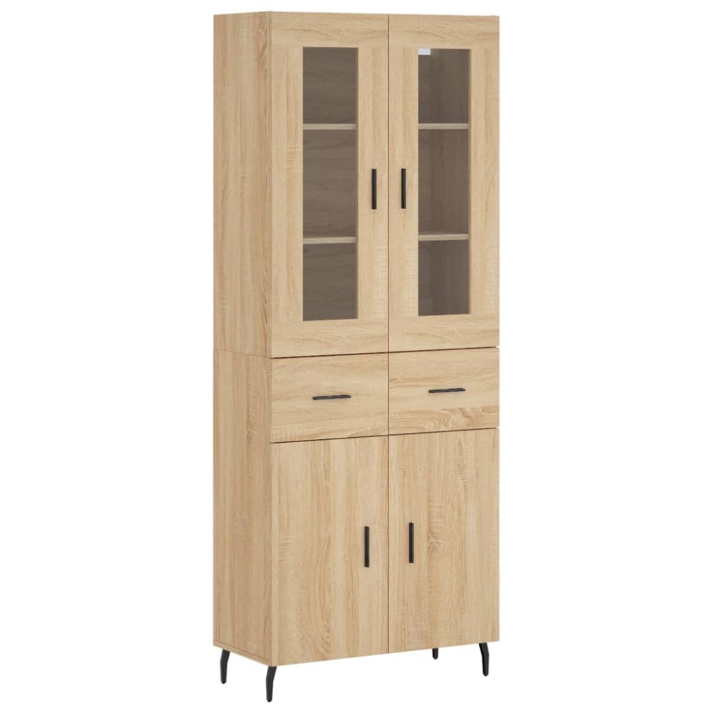 vidaXL Dulap înalt, stejar sonoma, 69,5x34x180 cm, lemn compozit