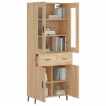 vidaXL Dulap înalt, stejar sonoma, 69,5x34x180 cm, lemn compozit vidaXL Dulap înalt, stejar sonoma, 69,5x34x180 cm, lemn compozit