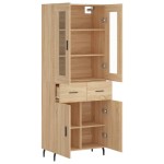 vidaXL Dulap înalt, stejar sonoma, 69,5x34x180 cm, lemn compozit vidaXL Dulap înalt, stejar sonoma, 69,5x34x180 cm, lemn compozit