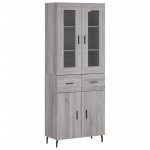 vidaXL Dulap înalt, gri sonoma, 69,5x34x180 cm, lemn compozit