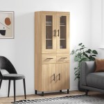 vidaXL Dulap înalt, stejar sonoma, 69,5x34x180 cm, lemn compozit