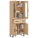 vidaXL Dulap înalt, stejar sonoma, 69,5x34x180 cm, lemn compozit
