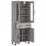 vidaXL Dulap înalt, gri sonoma, 69,5x34x180 cm, lemn compozit