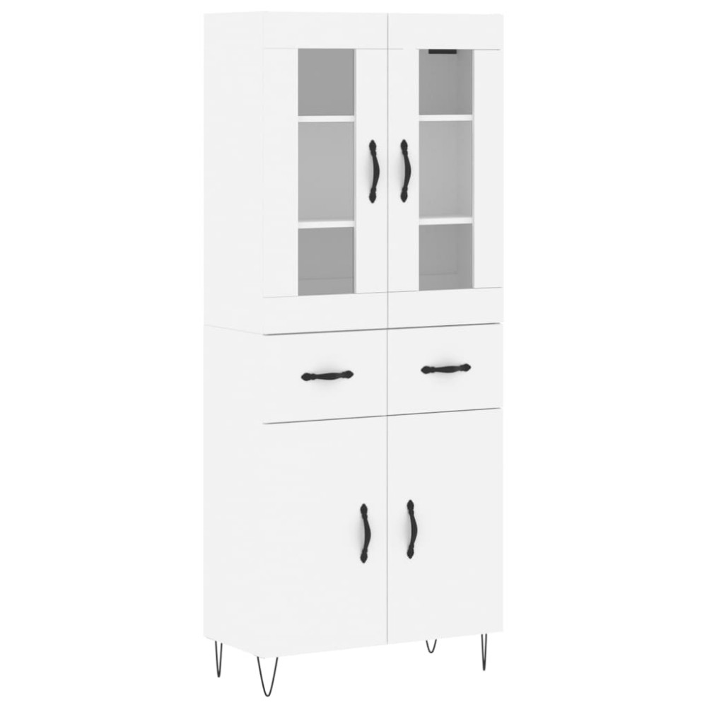 vidaXL Dulap înalt, alb, 69,5x34x180 cm, lemn compozit