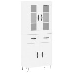 vidaXL Dulap înalt, alb, 69,5x34x180 cm, lemn compozit
