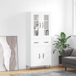 vidaXL Dulap înalt, alb, 69,5x34x180 cm, lemn compozit