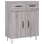 vidaXL Dulap înalt, gri sonoma, 69,5x34x180 cm, lemn compozit