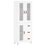 vidaXL Dulap înalt, alb, 69,5x34x180 cm, lemn compozit vidaXL Dulap înalt, alb, 69,5x34x180 cm, lemn compozit