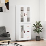 vidaXL Dulap înalt, alb, 69,5x34x180 cm, lemn compozit vidaXL Dulap înalt, alb, 69,5x34x180 cm, lemn compozit
