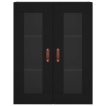 vidaXL Dulap înalt, negru, 69,5x34x180 cm, lemn compozit vidaXL Dulap înalt, negru, 69,5x34x180 cm, lemn compozit