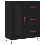 vidaXL Dulap înalt, negru, 69,5x34x180 cm, lemn compozit vidaXL Dulap înalt, negru, 69,5x34x180 cm, lemn compozit