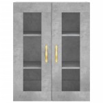 vidaXL Dulap înalt, gri beton, 69,5x34x180, lemn compozit
