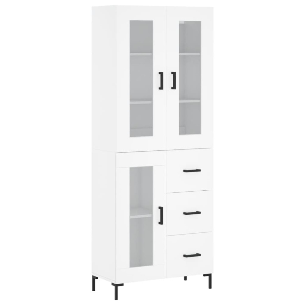 vidaXL Dulap înalt, alb, 69,5x34x180 cm, lemn compozit