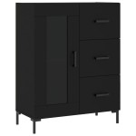 vidaXL Dulap înalt, negru, 69,5x34x180 cm, lemn compozit