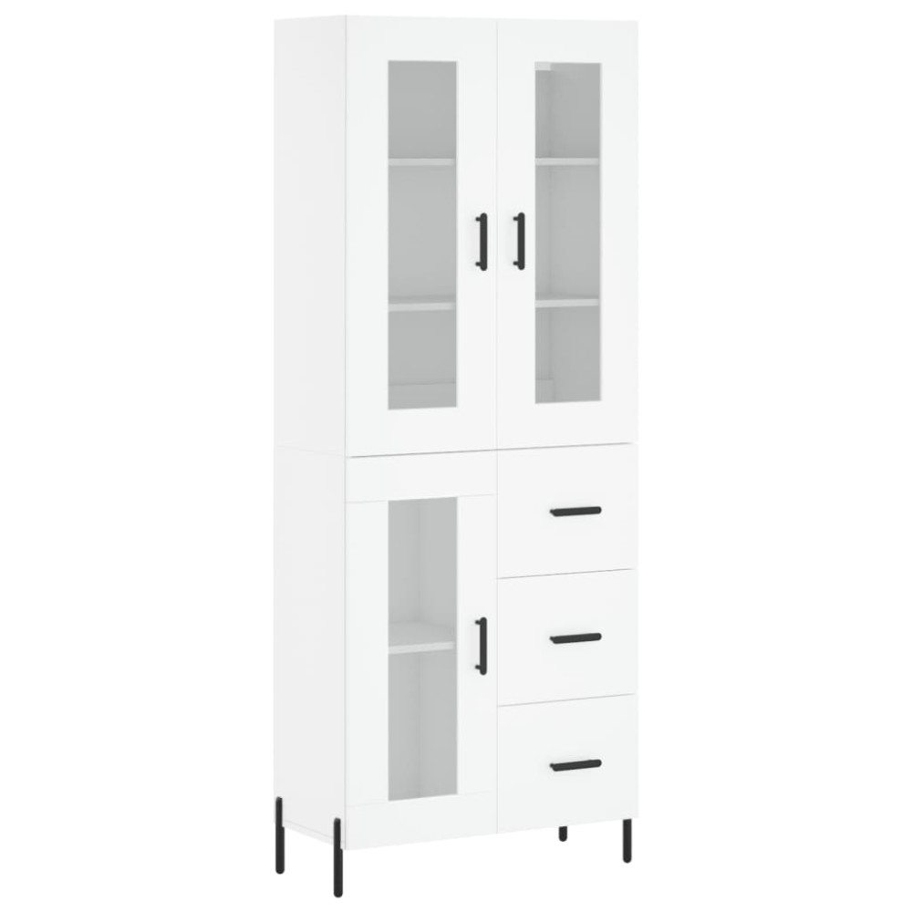 vidaXL Dulap înalt, alb, 69,5x34x180 cm, lemn compozit