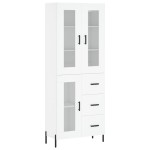 vidaXL Dulap înalt, alb, 69,5x34x180 cm, lemn compozit