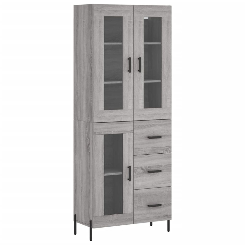 vidaXL Dulap înalt, gri sonoma, 69,5x34x180 cm, lemn compozit