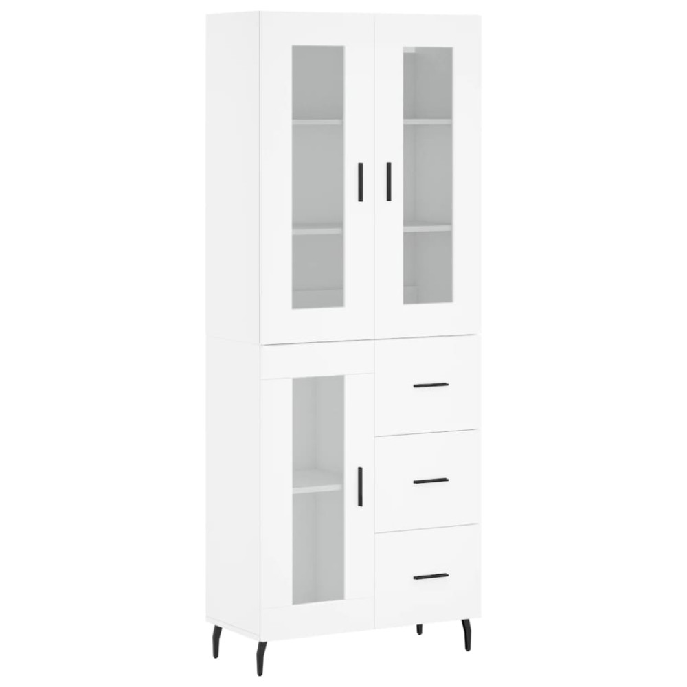vidaXL Dulap înalt, alb, 69,5x34x180 cm, lemn compozit