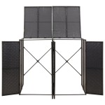 vidaXL Magazie de pubele dublă, negru, 140x80x117 cm, poliratan vidaXL Magazie de pubele dublă, negru, 140x80x117 cm, poliratan