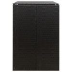vidaXL Magazie de pubele dublă, negru, 140x80x117 cm, poliratan vidaXL Magazie de pubele dublă, negru, 140x80x117 cm, poliratan