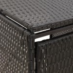 vidaXL Magazie de pubele dublă, negru, 140x80x117 cm, poliratan vidaXL Magazie de pubele dublă, negru, 140x80x117 cm, poliratan