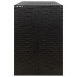 vidaXL Magazie de pubele triplă, negru, 207x80x117 cm, poliratan vidaXL Magazie de pubele triplă, negru, 207x80x117 cm, poliratan