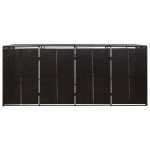 vidaXL Magazie de pubele cvadruplă, negru, 274x80x117 cm, poliratan vidaXL Magazie de pubele cvadruplă, negru, 274x80x117 cm, poliratan