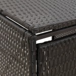 vidaXL Magazie de pubele cvadruplă, negru, 274x80x117 cm, poliratan vidaXL Magazie de pubele cvadruplă, negru, 274x80x117 cm, poliratan