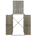 vidaXL Magazie de pubelă cu roți, gri, 70x80x117 cm, poliratan vidaXL Magazie de pubelă cu roți, gri, 70x80x117 cm, poliratan