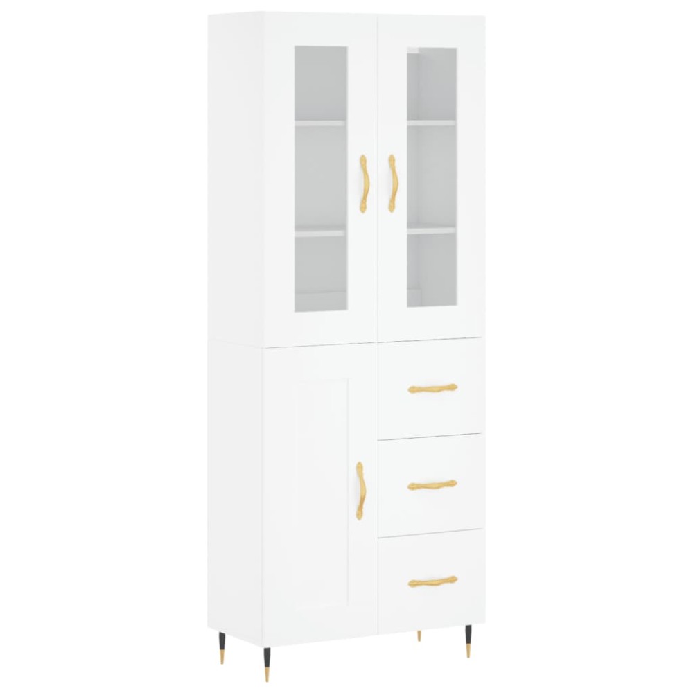 vidaXL Dulap înalt, alb, 69,5x34x180 cm, lemn compozit