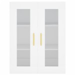 vidaXL Dulap înalt, alb, 69,5x34x180 cm, lemn compozit