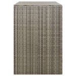 vidaXL Magazie de pubele dublă, gri, 140x80x117 cm, poliratan