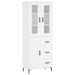 vidaXL Dulap înalt, alb, 69,5x34x180 cm, lemn compozit