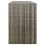 vidaXL Magazie de pubele triplă, gri, 207x80x117 cm, poliratan