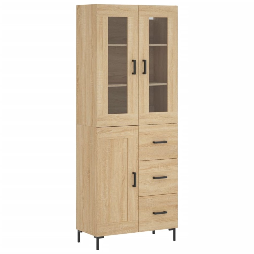 vidaXL Dulap înalt, stejar sonoma, 69,5x34x180 cm, lemn compozit