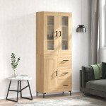 vidaXL Dulap înalt, stejar sonoma, 69,5x34x180 cm, lemn compozit