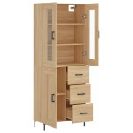 vidaXL Dulap înalt, stejar sonoma, 69,5x34x180 cm, lemn compozit