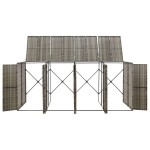 vidaXL Magazie de pubele cvadruplă, gri, 274x80x117 cm, poliratan vidaXL Magazie de pubele cvadruplă, gri, 274x80x117 cm, poliratan