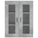 vidaXL Dulap înalt, gri beton, 69,5x34x180, lemn compozit