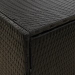vidaXL Dulap depozitare de grădină, negru, 100x55,5x80 cm, poliratan
