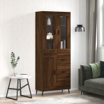 vidaXL Dulap înalt, stejar maro, 69,5x34x180 cm, lemn compozit vidaXL Dulap înalt, stejar maro, 69,5x34x180 cm, lemn compozit