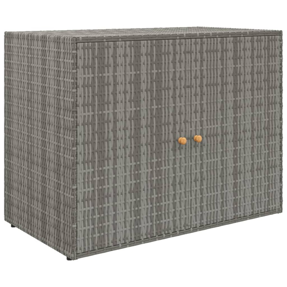 vidaXL Dulap de depozitare de grădină, gri, 100x55,5x80 cm, poliratan