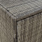 vidaXL Dulap de depozitare de grădină, gri, 100x55,5x80 cm, poliratan
