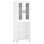 vidaXL Dulap înalt, alb, 69,5x34x180 cm, lemn compozit
